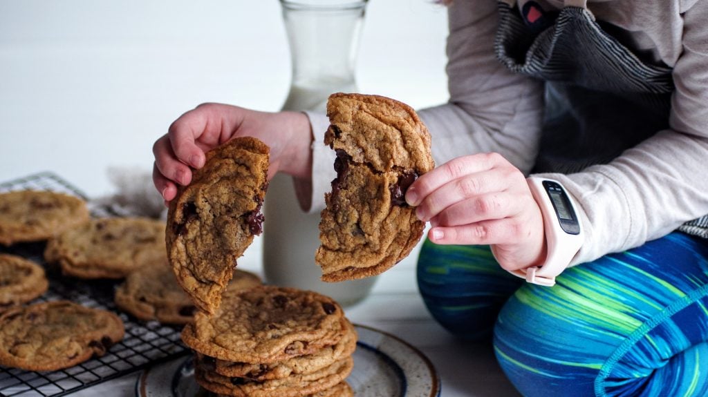 Gooey Chocolate Chip Cookie Mug Cake - Jessie Sheehan Bakes