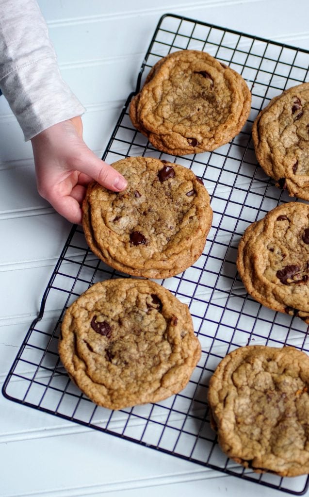 Soft, chewy bakery style chocolate chip cookies. 