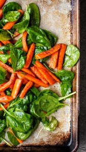 Carrots, spinach and sumac
