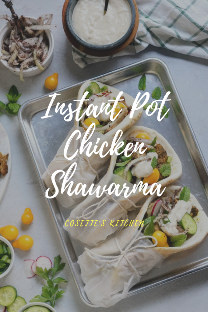 chicken, lebanese, instant pot, shawarma, wrap