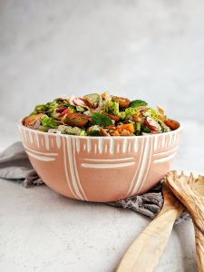 salad, vegan, Lebanese, fattoush