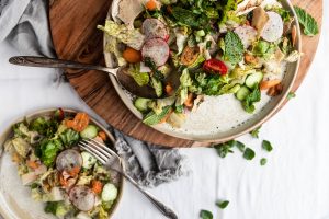 fattoush, salad, vegan, vegetarian, Lebanese