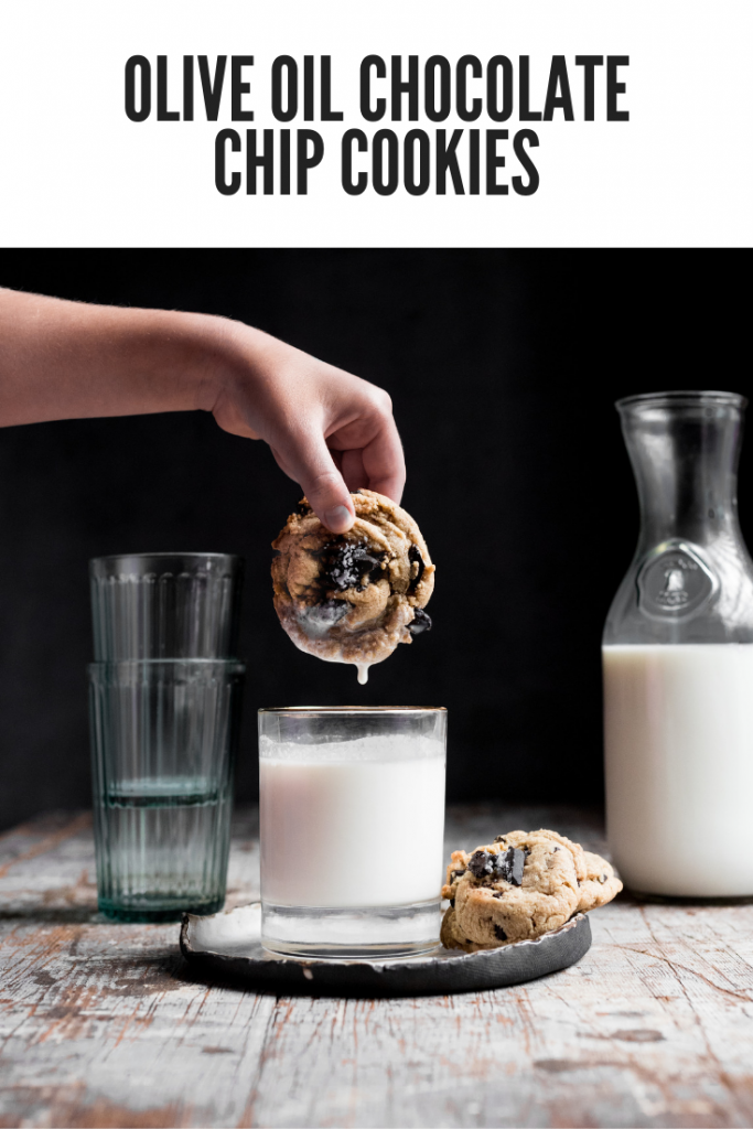 Pinterest cookie dunked in milk