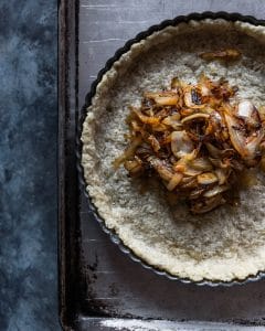 Caramelized Onions in tart