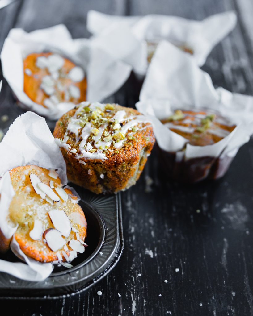 Orange Almond Semolina Muffins