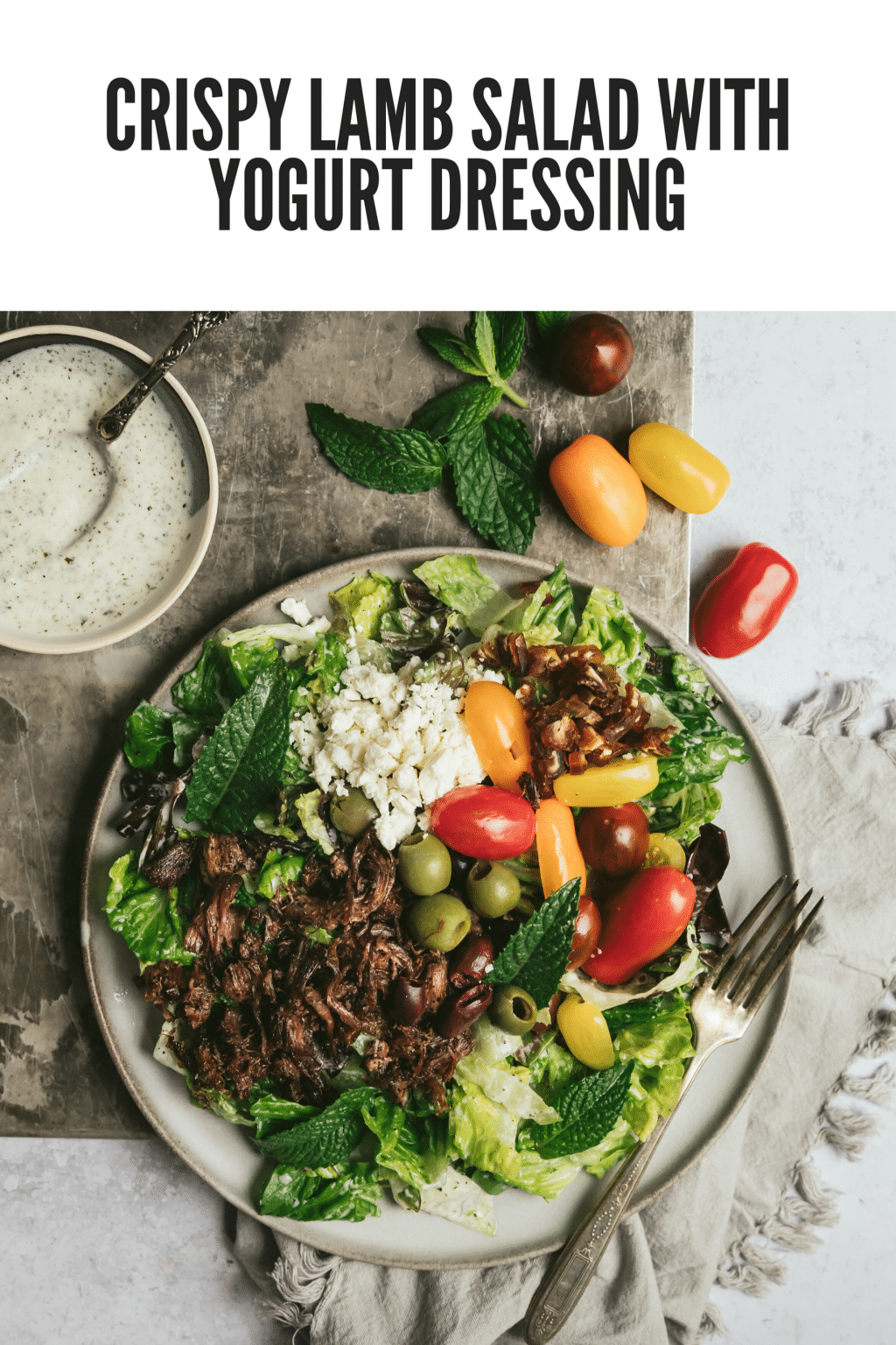 Crispy Lamb Salad with Yogurt Dressing Cosette's Kitchen