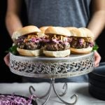 Plate of lamb sliders