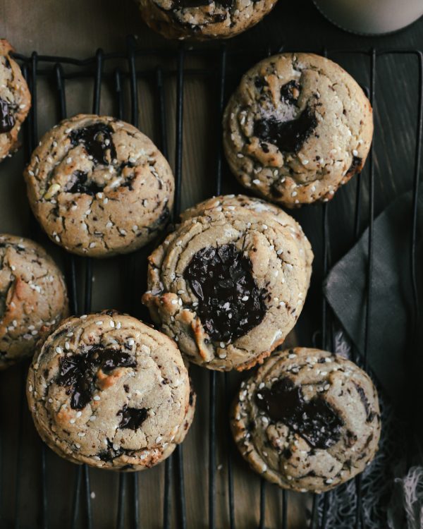 Chocolate Sesame Halawa(halva) Cookies Cosette's Kitchen