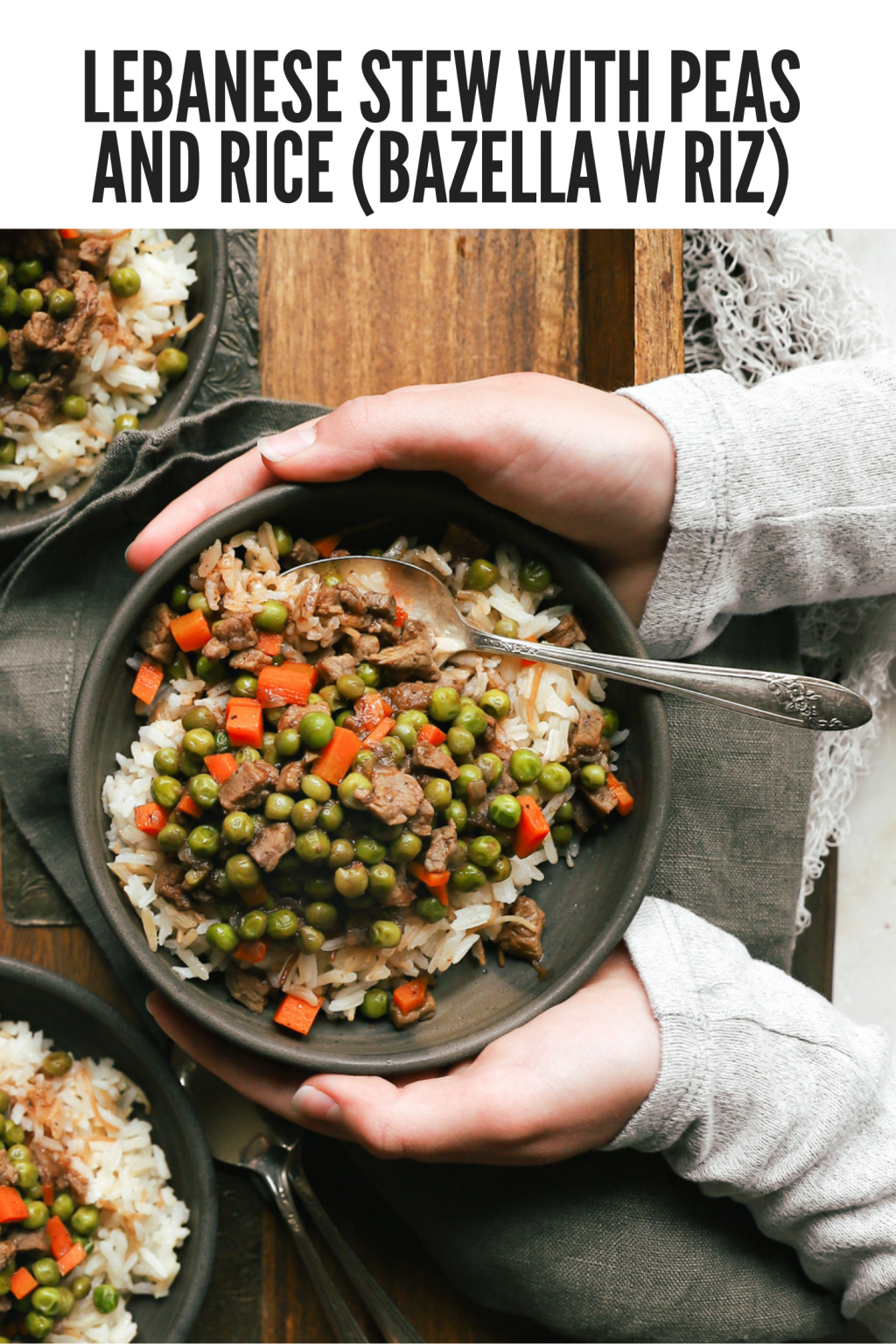 Lebanese Stew with Peas and Rice (bazella w riz) - Cosette's Kitchen