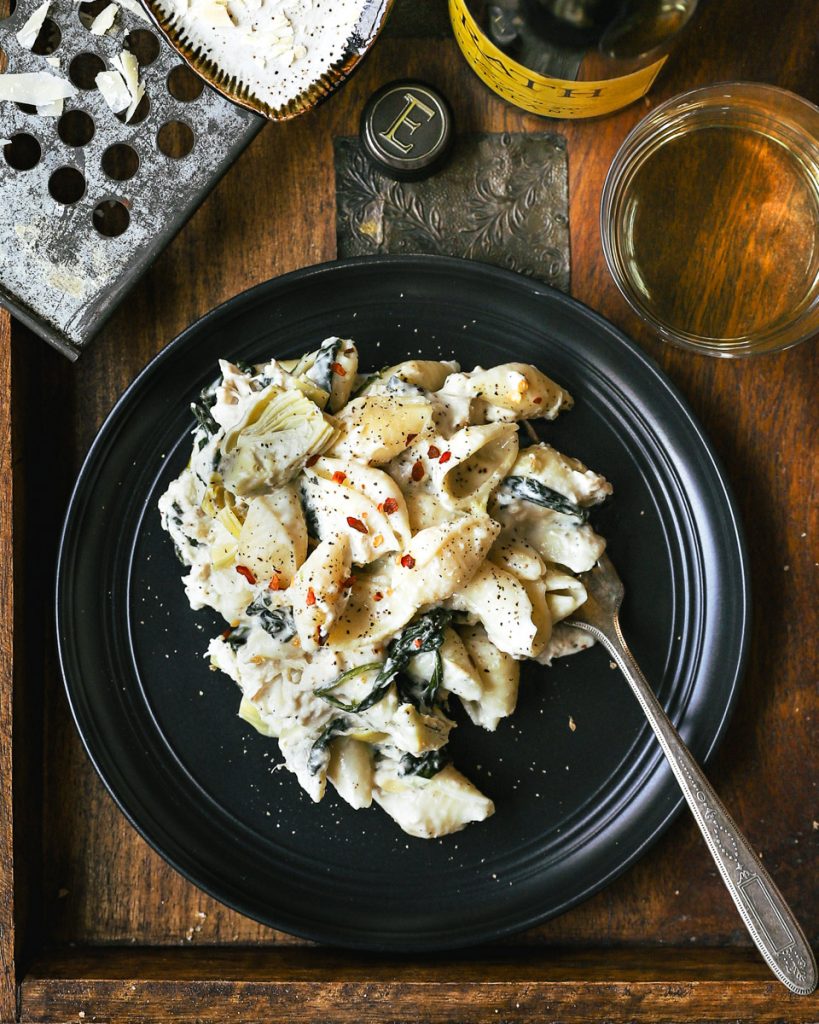 Spinach Artichoke Dip Pasta with Chicken Cosette's Kitchen