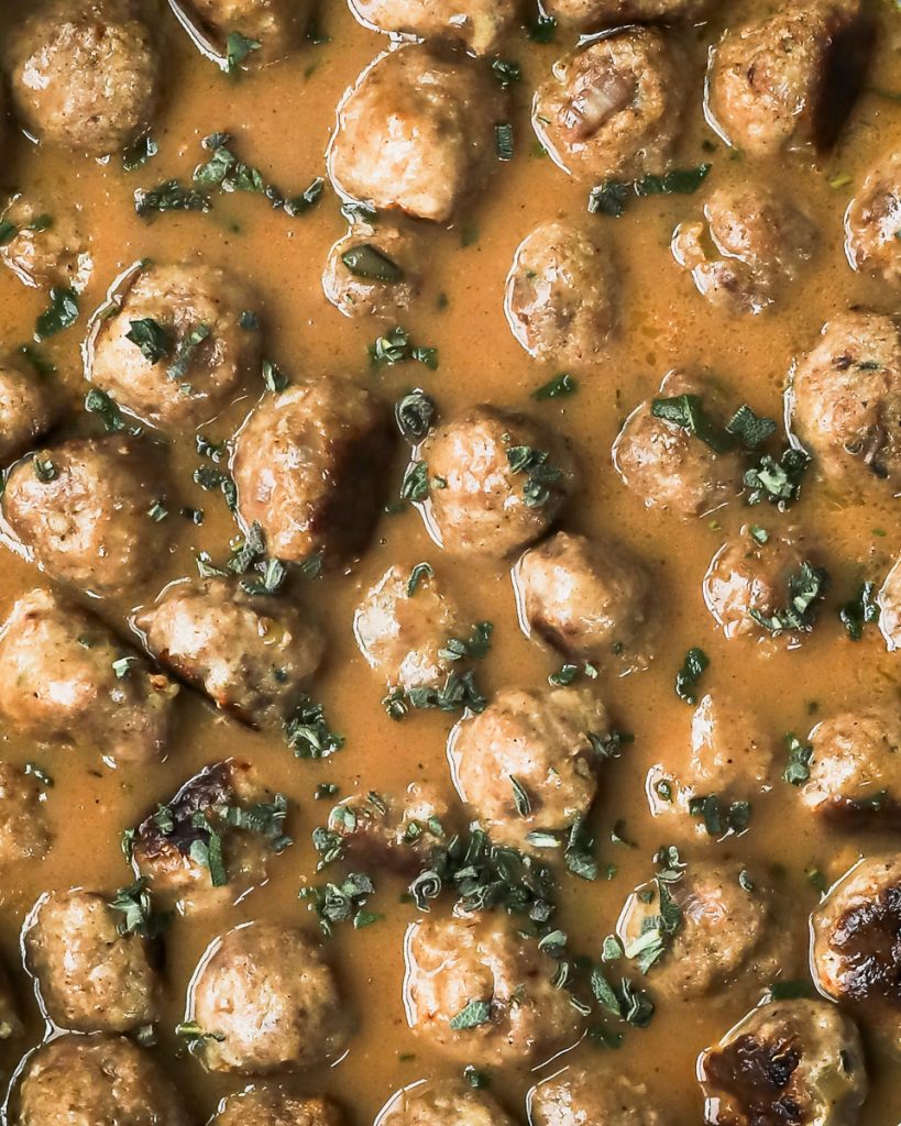 Turkey Meatballs and Gravy Cosette's Kitchen