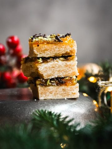 Stack of Spiced Shortbread with Orange Marmalade