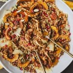 Pearl Couscous Salad with Delicata Squash and Orange Dressing