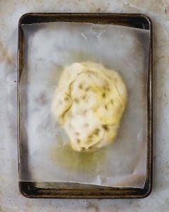 Dough Covered with Wax Paper