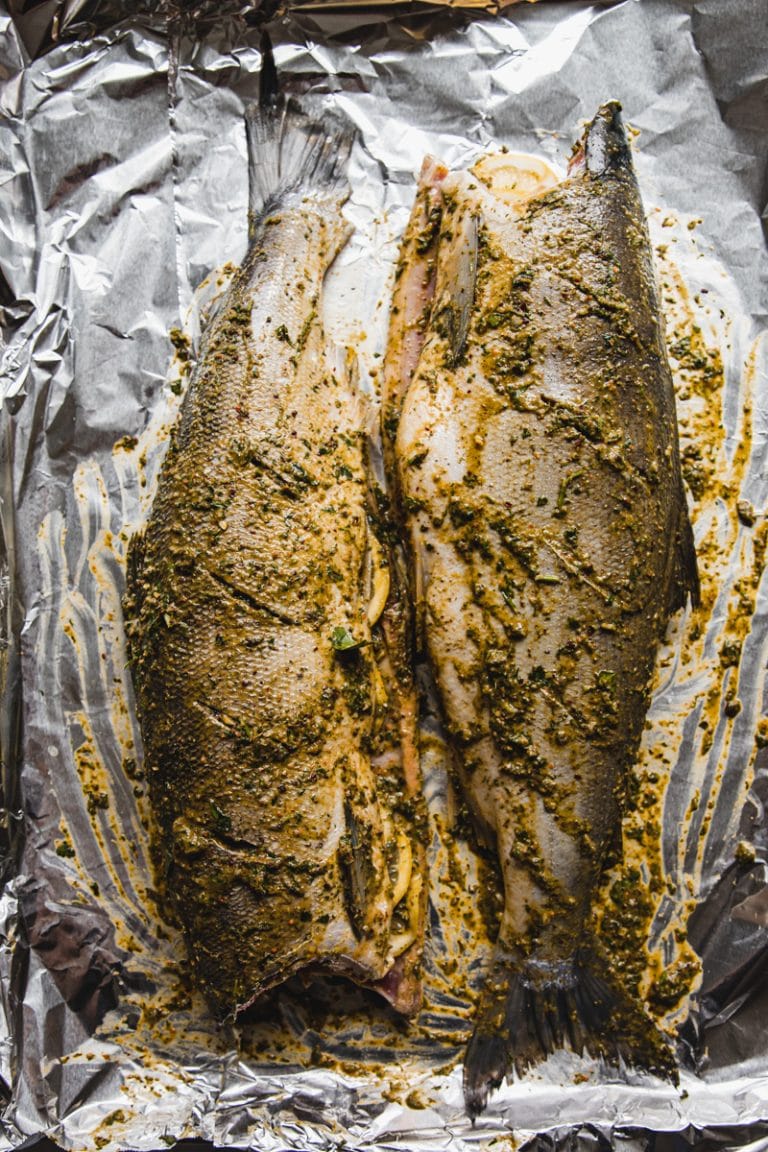 How to Cook Whole Salmon in the Oven (Middle Eastern Flavors) Cosette