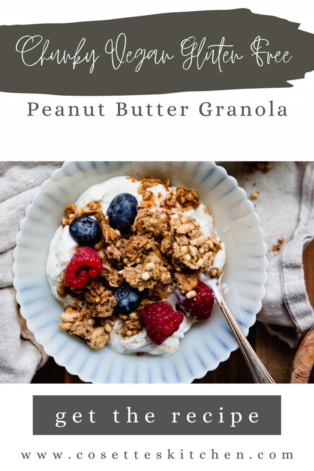 Chunky Gluten Free and Vegan Peanut Butter Granola Cosette's Kitchen