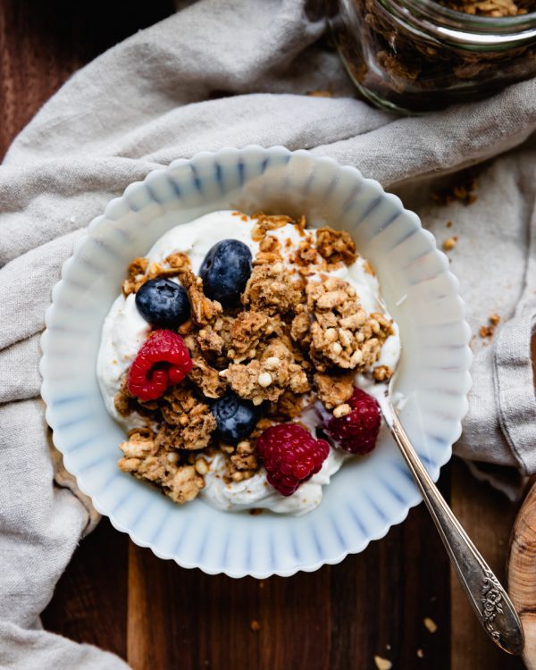 Chunky Gluten Free and Vegan Peanut Butter Granola Cosette's Kitchen