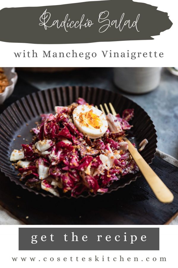 Radicchio Salad with Manchego Vinaigrette and Bacon Cosette's Kitchen