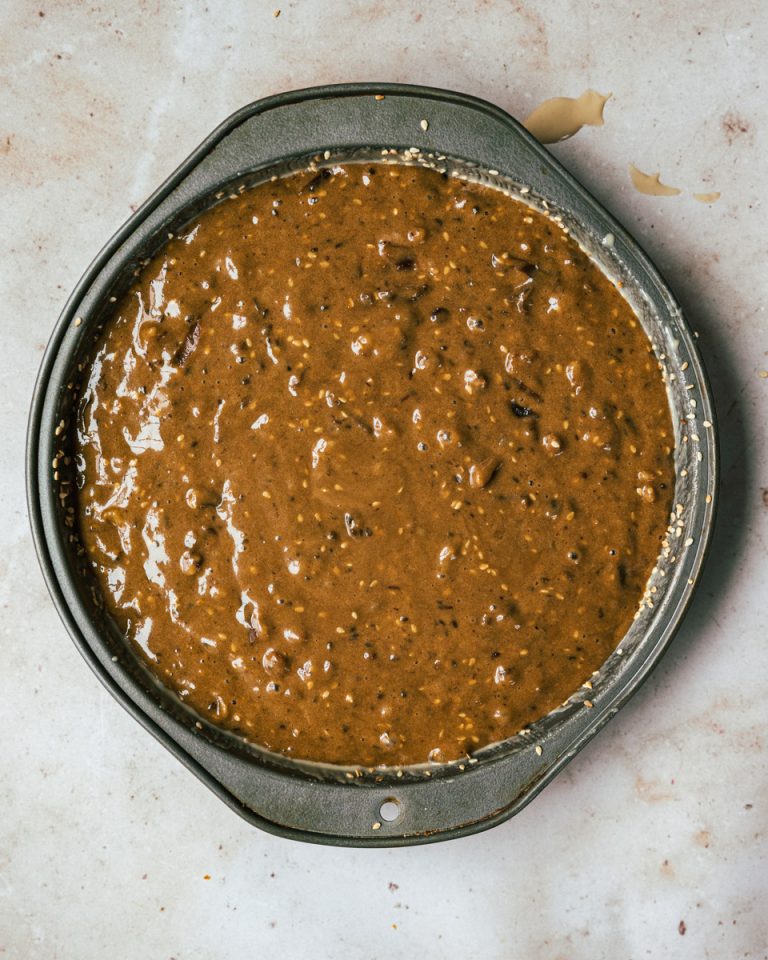 Date Anise Molasses Breakfast Cake with Tahini and Sesame Cosette's