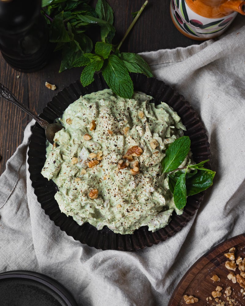 plated chicken salad