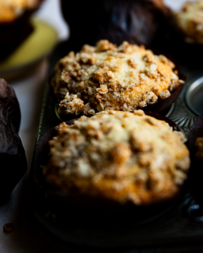 muffins in tin, far away