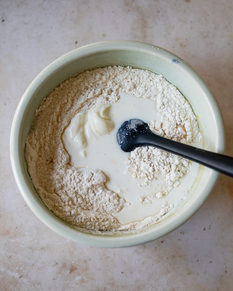 flour and milk mixture