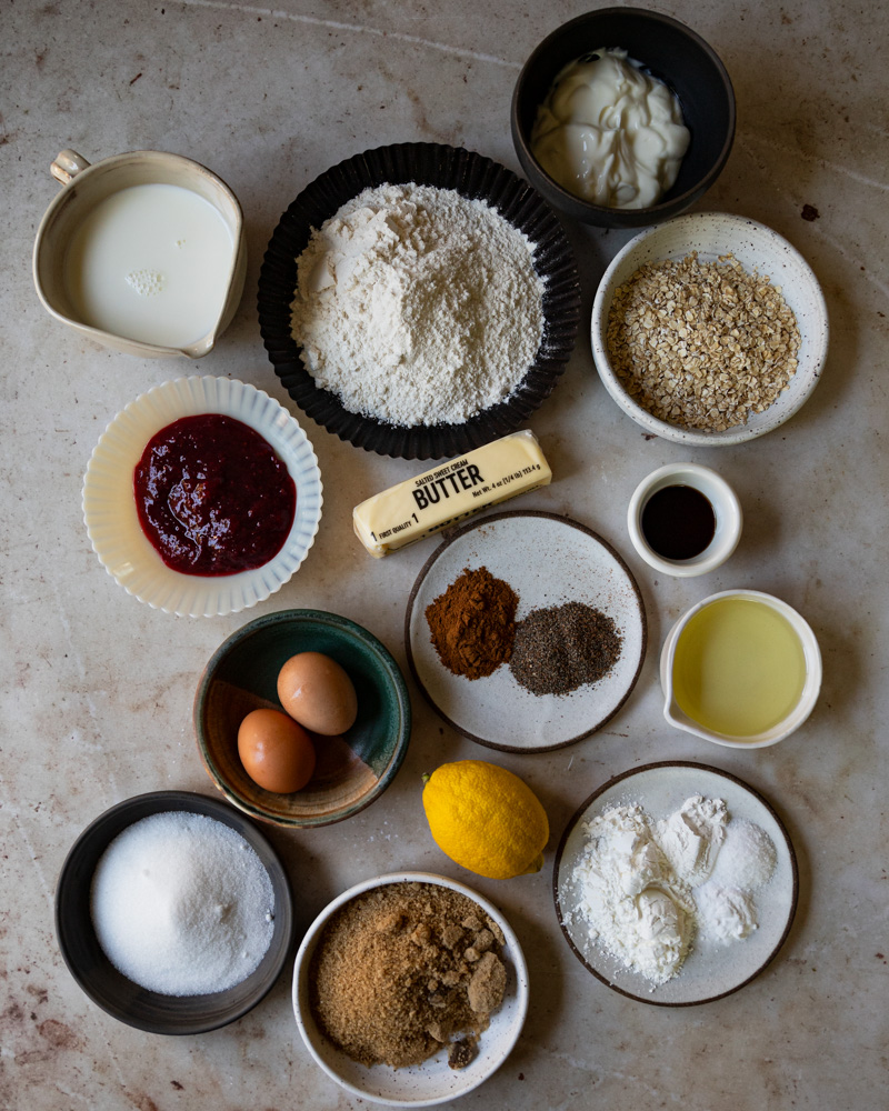 ingredients for muffins