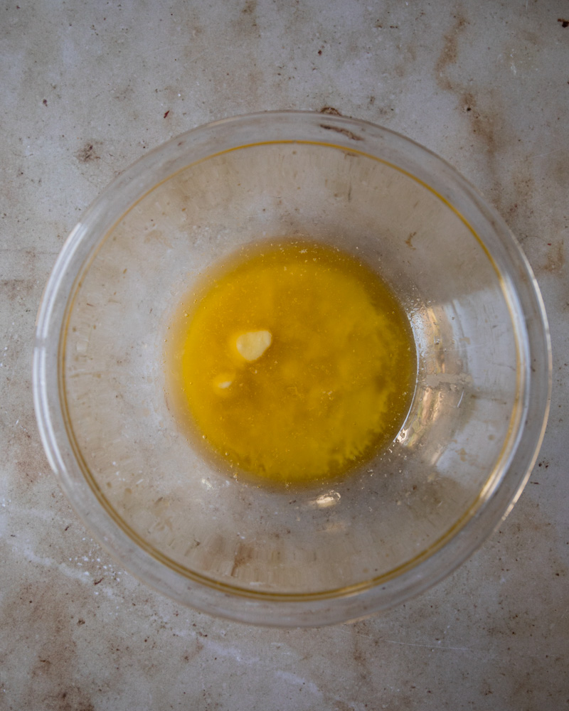 melted butter in bowl