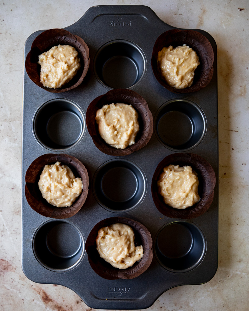 filled muffin tins